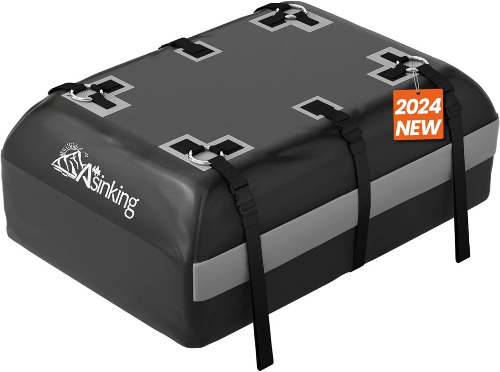 Asinking Car Rooftop Cargo Carrier Bag — 21 cu ft