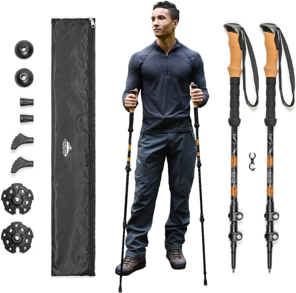 Cascade Mountain Tech Aluminum Collapsible Trekking Poles