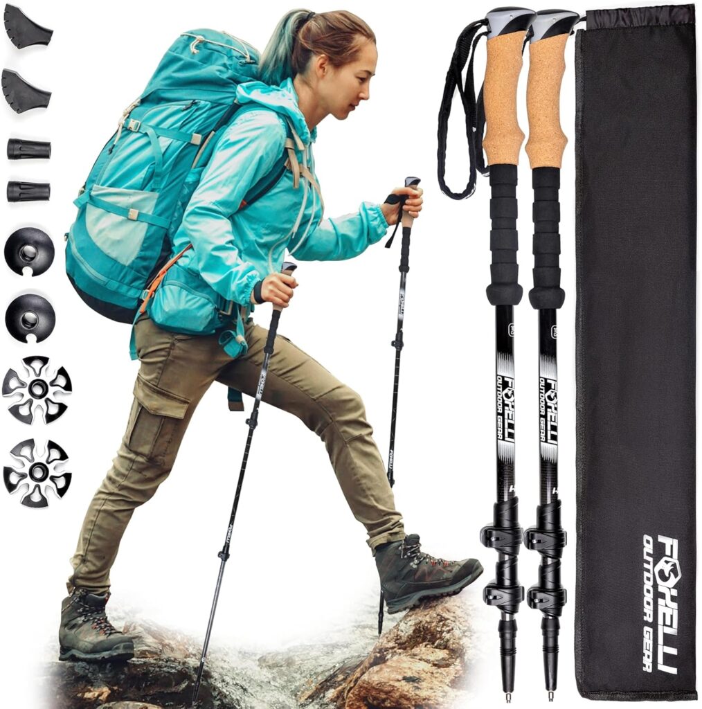 Foxelli Shock-Absorbent Trekking Poles