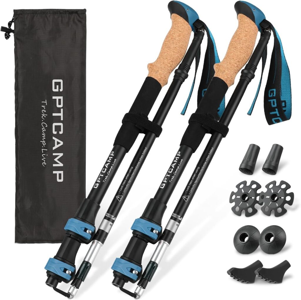 GPTCAMP Collapsible Lightweight Trekking Poles